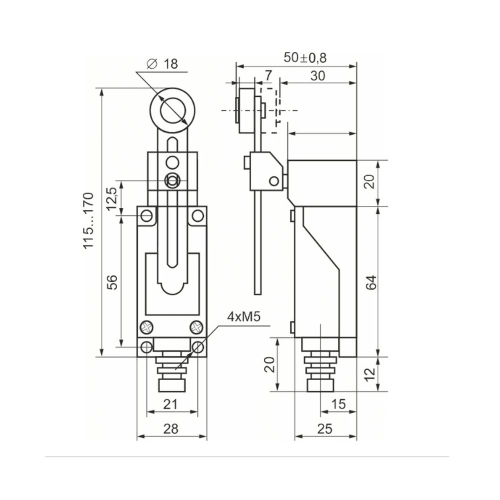 Вимикач кінцевий Промфактор M8108 ІР65 ( FLS15M8108P65 )